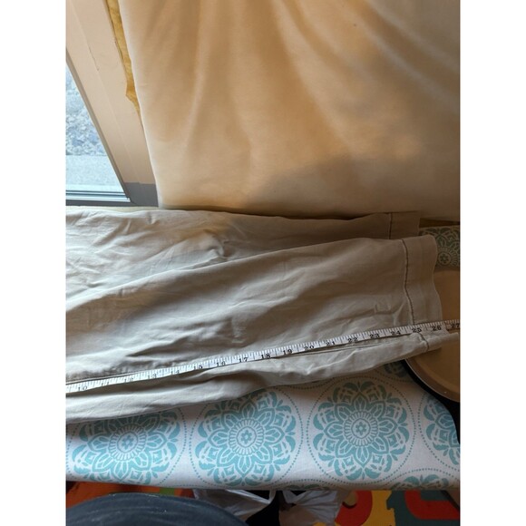 Caslon Women's Pants Khaki Cotton High Rise Wide Leg Crop Trouser Size 31 - Picture 8 of 8